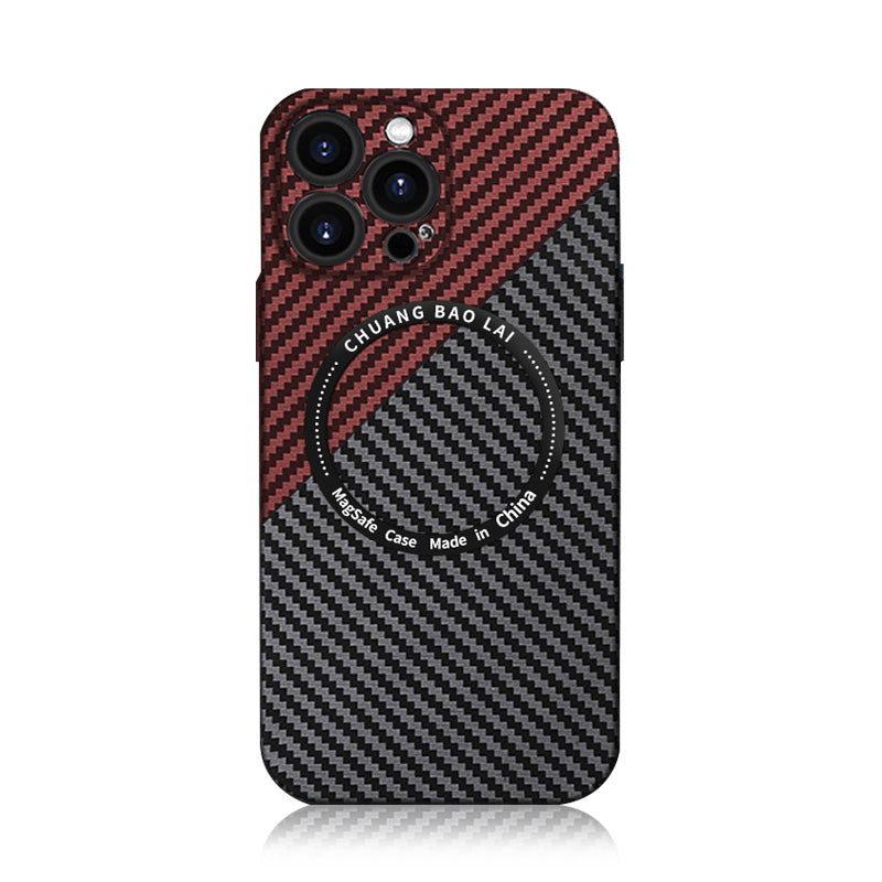 Carbon Fiber Texture iPhone case With MagSafe